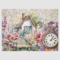 Whimsical English Cottage House Flowers Watch
