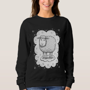 Whimsical Escapism Dreamy Sheep Stars Magic Sweatshirt