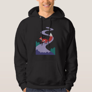 Whimsical Escapism Fox On A Magical Path Hoodie