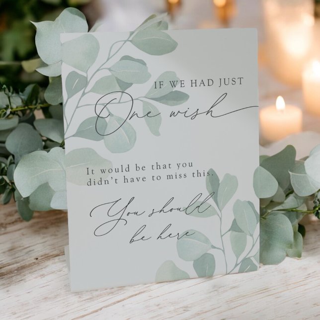Whimsical Eucalyptus Wedding In Loving Memory Sign (Creator Uploaded)