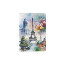 Whimsical European Landmarks in Watercolor Bloom