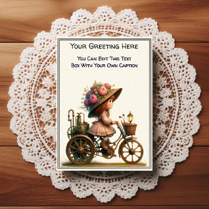 Whimsical Everyday Sentiment Steampunk Art   Postcard