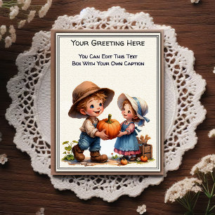 Whimsical Everyday Sentiment Storybook Art Postcard