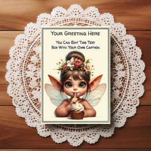 Whimsical Everyday Sentiment Storybook Fairy Postcard