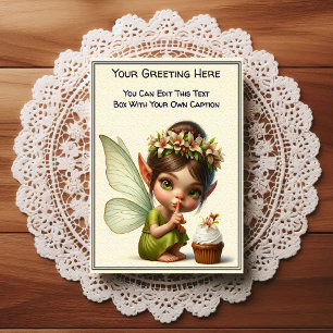 Whimsical Everyday Sentiment Storybook Fairy Postcard
