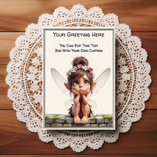 Whimsical Everyday Sentiment Storybook Fairy Postcard