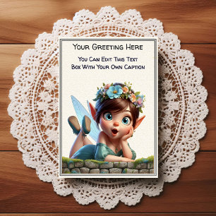 Whimsical Everyday Sentiment Storybook Fairy Postcard