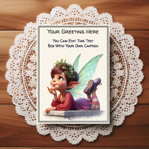 Whimsical Everyday Sentiment Storybook Fairy Postcard