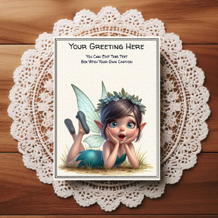 Whimsical Everyday Sentiment Storybook Fairy Postcard