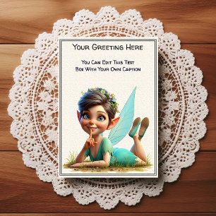 Whimsical Everyday Sentiment Storybook Fairy Postcard