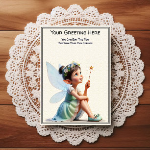Whimsical Everyday Sentiment Storybook Fairy Postcard