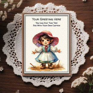 Whimsical Everyday Sentiment Vintage Art Postcard