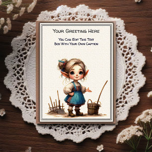 Whimsical Everyday Sentiment Vintage Art Postcard