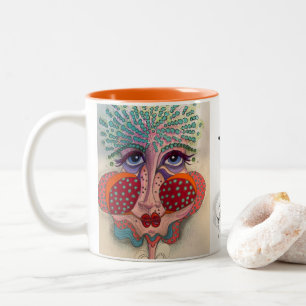 Whimsical Face Mug