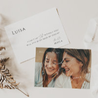Whimsical Faded Photo Maid of Honour Proposal Card