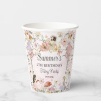 Whimsical Fairies Birthday Flower Garden Meadow