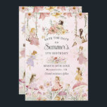 Whimsical Fairies Birthday Flower Garden Meadow Save The Date<br><div class="desc">Personalise this whimsical save the date easily and quickly. Simply click the Edit Using Design Tools button to edit the text,  change fonts and fonts colours. Featuring watercolor hand-drawn fairies in an enchanted wildflower meadow. Matching items available in store. All text is editable! (c) Somerset Fine Paperie</div>