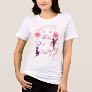 Whimsical Fairy and Butterfly Floral Illustration  Tri-Blend Shirt