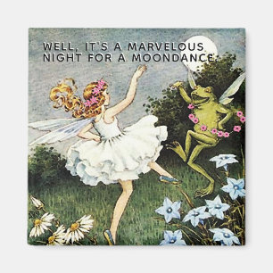 Whimsical Fairy and Frog Dancers Magnet