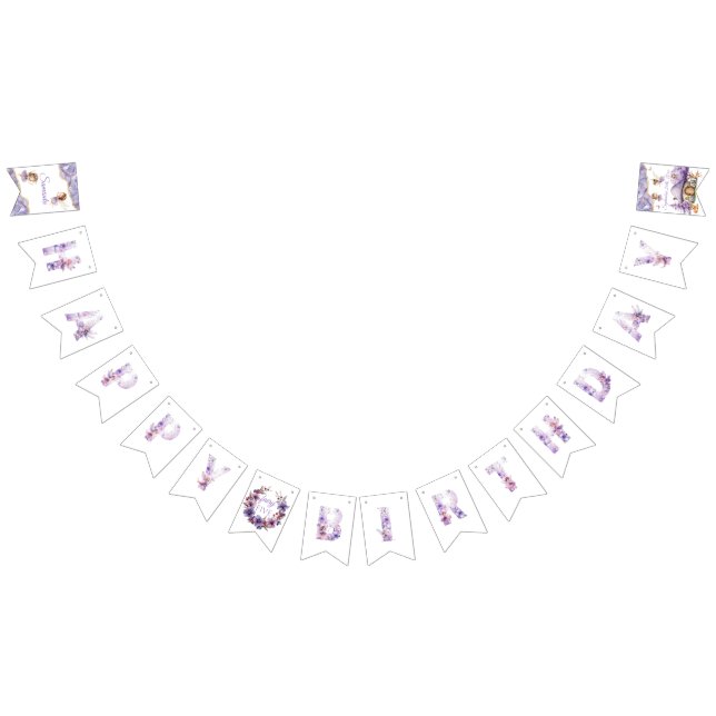 Whimsical Fairy Birthday Party Bunting (All)