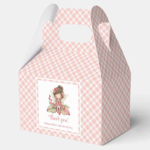 Whimsical Fairy Blush Pink Flowers Girl Favour Box