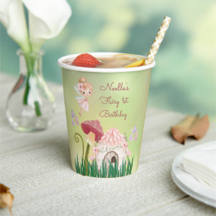 Whimsical Fairy First Birthday  Paper Cups