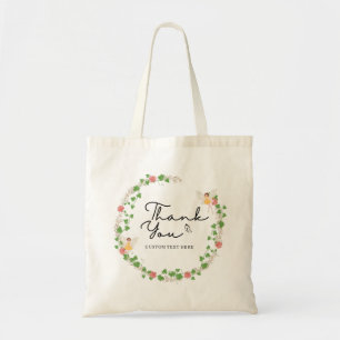 Whimsical Fairy Flower Wreath Thank You Teacher Tote Bag