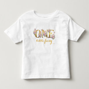 Whimsical fairy garden 1st birthday party toddler T-Shirt