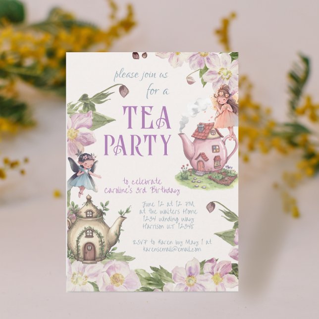 Whimsical Fairy Garden Tea Party Invitation (Creator Uploaded)