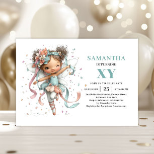Whimsical Fairy Girl 2nd Birthday Magical Pastel Invitation