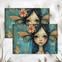 WHIMSICAL FAIRY GIRL DECOUPAGE