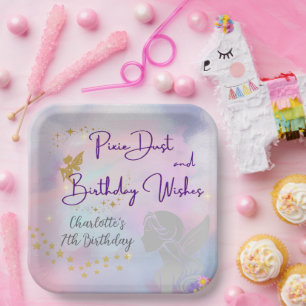 Whimsical Fairy Girl Paper Plate