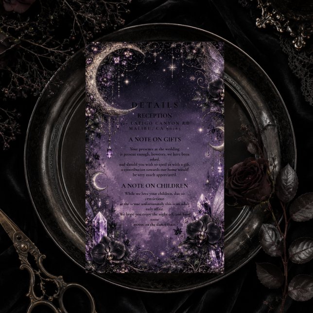 Whimsical Fairy Goth Wedding Enclosure Card (Creator Uploaded)