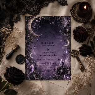 Whimsical Fairy Goth Wedding Invitation