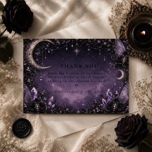 Whimsical Fairy Goth Wedding Thank You Card