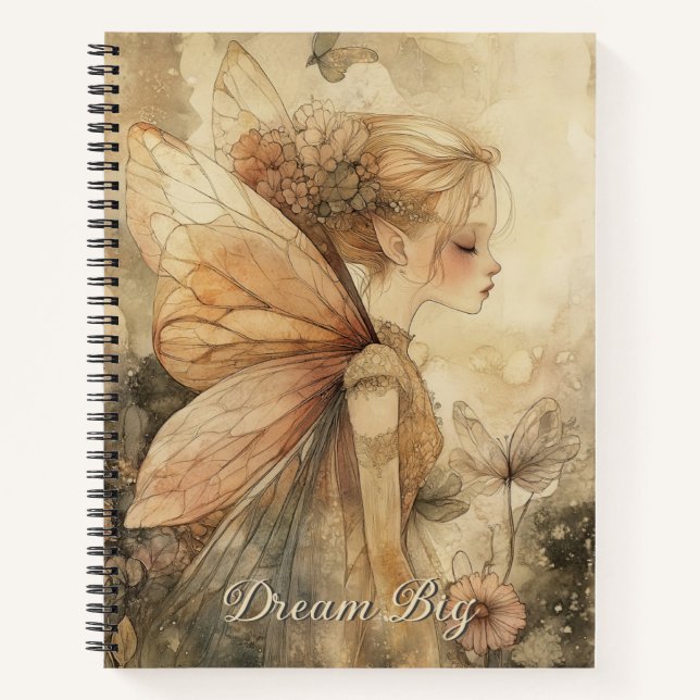Whimsical Fairy Journal with Dream Big Quote (Front)