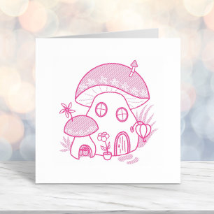 Whimsical Fairy Mushroom House Self-inking Stamp