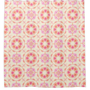 Whimsical Fairy Princess Pink Star Girly Pattern Shower Curtain
