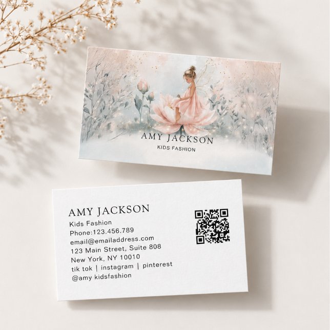 Whimsical Fairy QR Code Business Card (Whimsical Fairy QR Code Business Card)