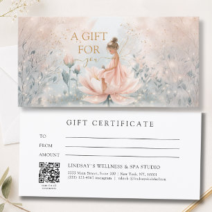  Whimsical Fairy QR Code Business Gift Certificate