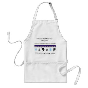 Whimsical , fairy , santa, string lights, snow standard apron