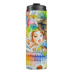 Whimsical Fairy Tale Illustration Thermal Tumbler
