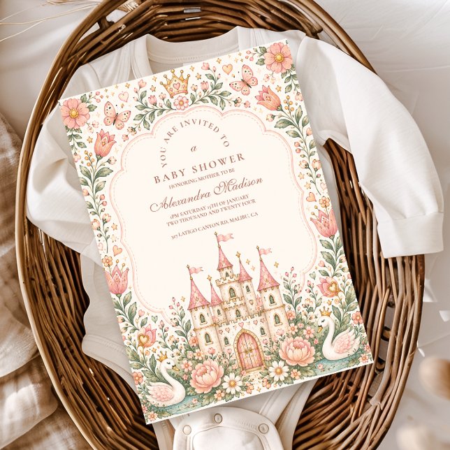 Whimsical Fairytale Castle Baby Shower Invitation (Creator Uploaded)