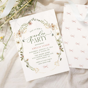 Whimsical Fairytale Floral Garden Party Invitation