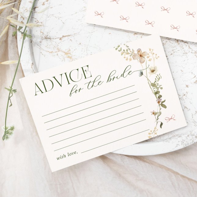 Whimsical Fairytale Garden & Bows Advice Enclosure Card (Creator Uploaded)