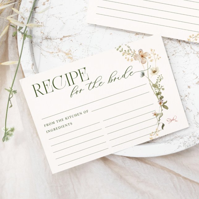 Whimsical Fairytale Garden & Bows Recipe Enclosure Card (Creator Uploaded)