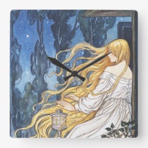 Whimsical Fairytale Vintage Rapunzel Art Nouveau
