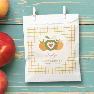 Whimsical Fall Apple Theme Baby Shower Green Favour Bags