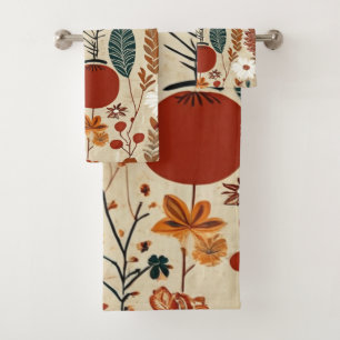Whimsical Fall Design  Bath Towel Set