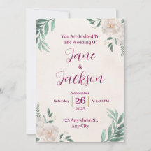 Whimsical Fall Wedding Invitations